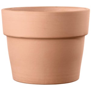 Pot horticole en terre cuite émaillée Blanc – D19 x H17 : Pots en
