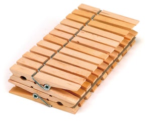 Set de 50 petites pinces à linge bois naturel - Créalia - Coffrets