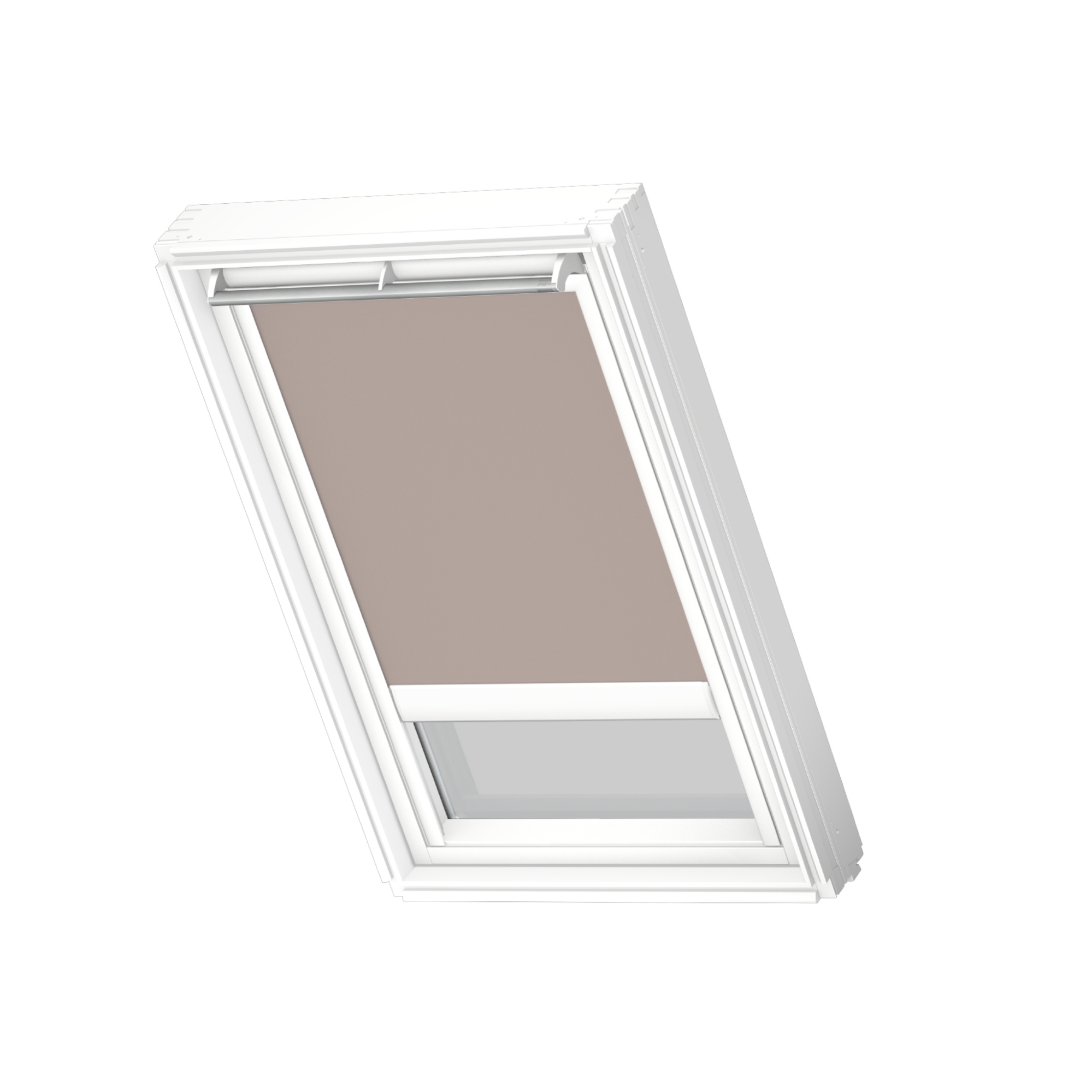 Store VELUX occultant électrique taupe clair DML MK04, cadre Blanc Leroy Merlin