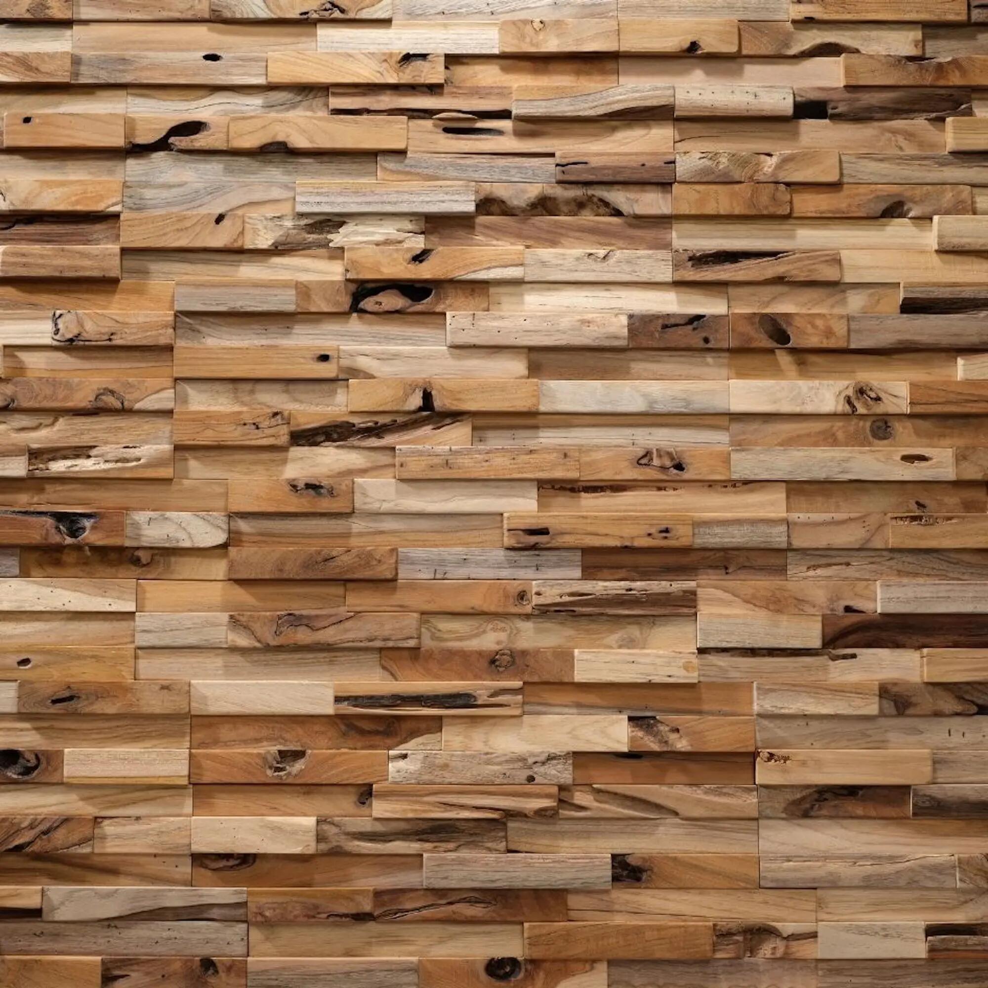 Plaquette de parement bois recyclé Bologna intérieur, 0.0891 m²