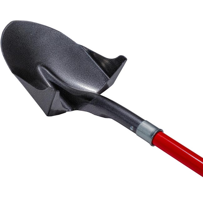 RootSlayer Pelle à Rebords - Pelle Ultra pointu pour tous types de sols -  Lames en Acier Carbone - Noir/Rouge - 110x11x22 cm