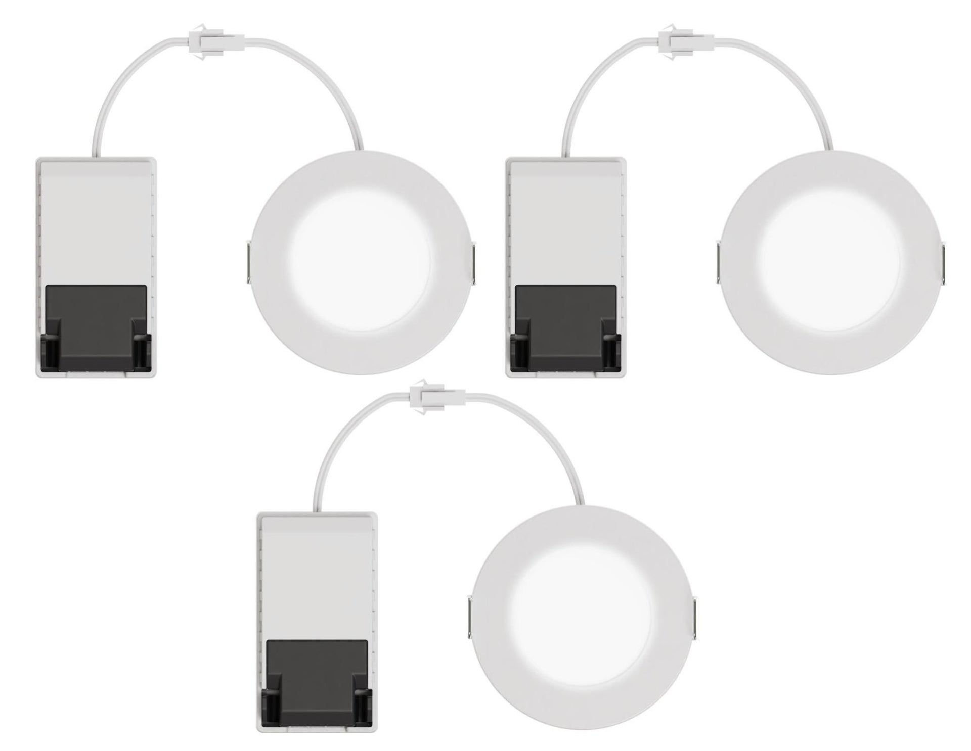 Kit 3 spots à encastrer salle de bains Kilia led intégrée 3000K INSPIRE