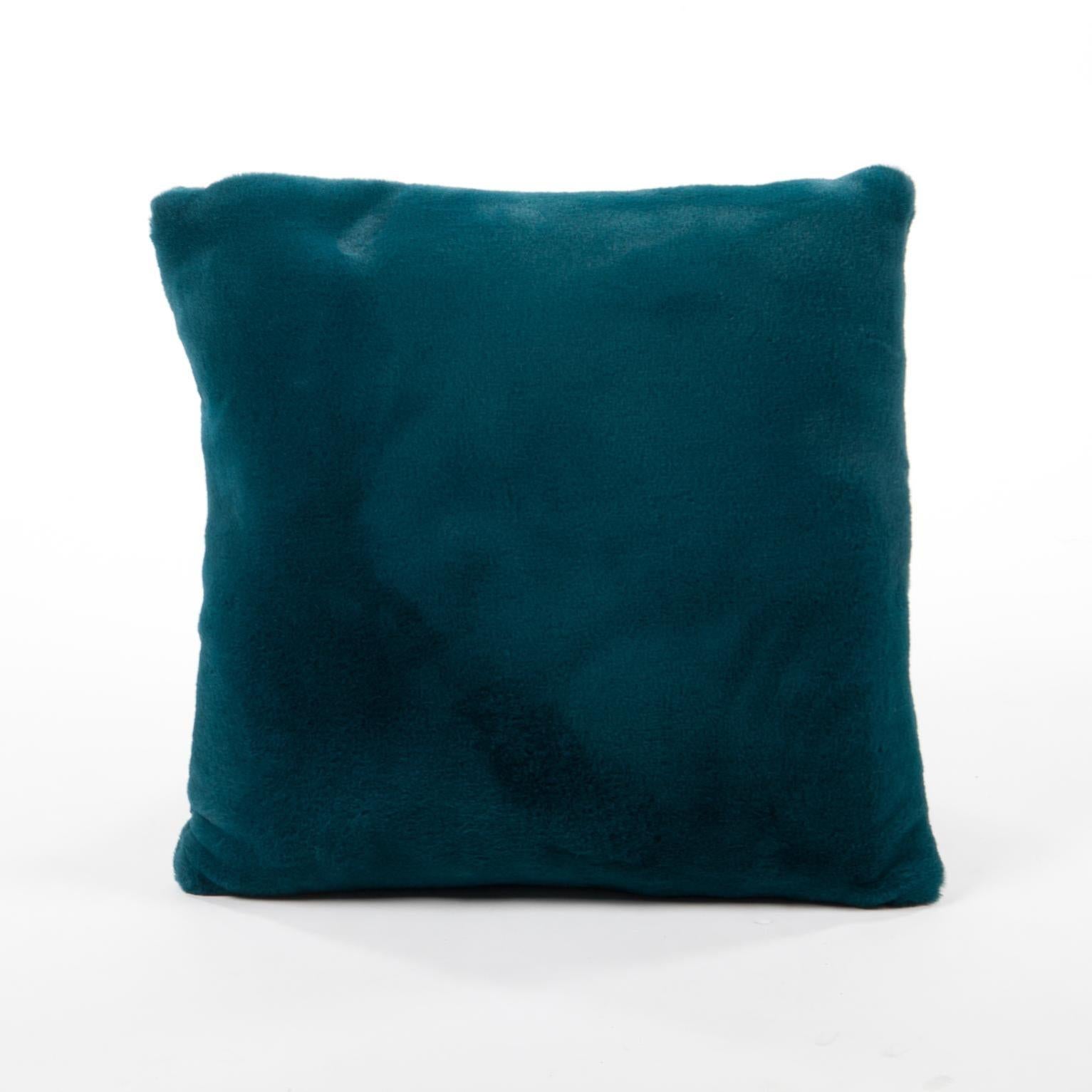 coussin bleu canard