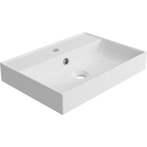 Vasque En Céramique Blanc Avec Bonde De Vidage Pour Salle De Bain 435x125  Mm à Prix Carrefour