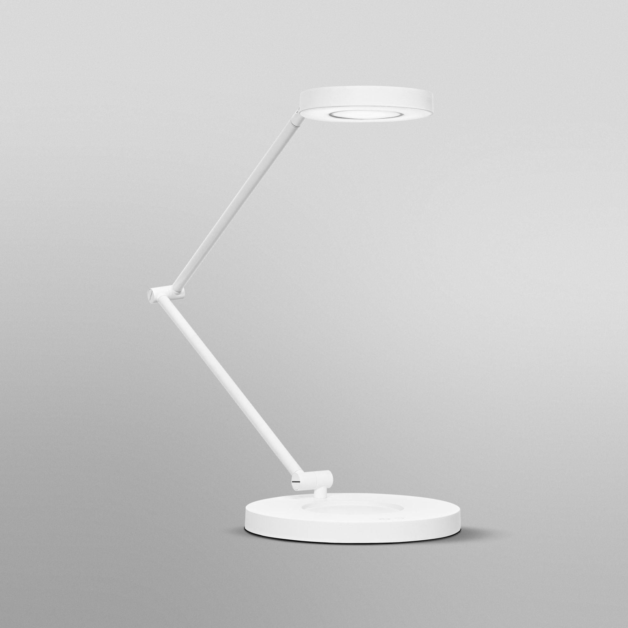 INSPIRE - Lampe de bureau PICO - Lampe tactile et dimmable avec port USB -  LED 660LM 5W 3000K - H38 cm Base D27cm - Blanc mat