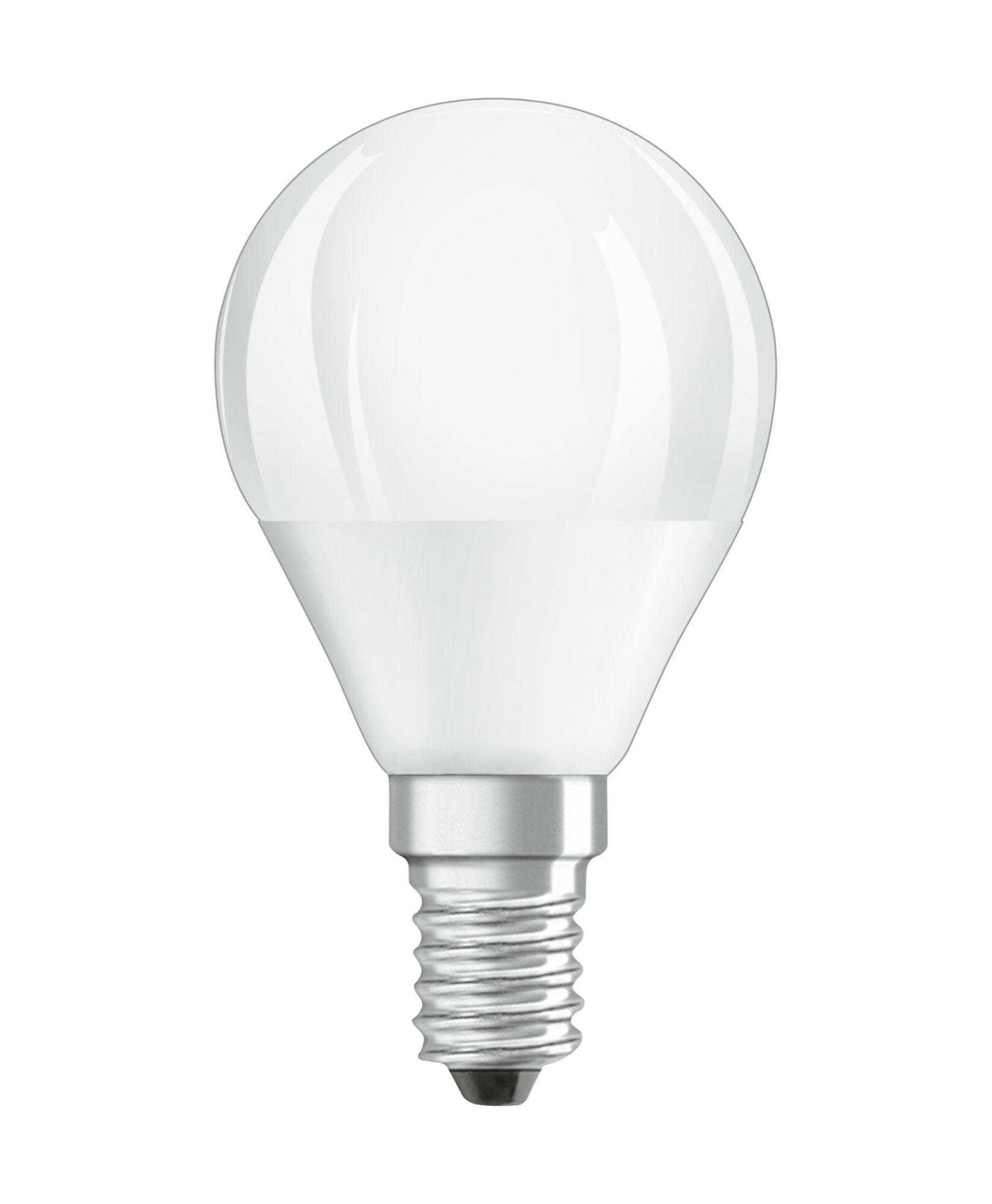 Ampoule led décorative, rond E14, 470lm = 40W, blanc chaud, dimmable