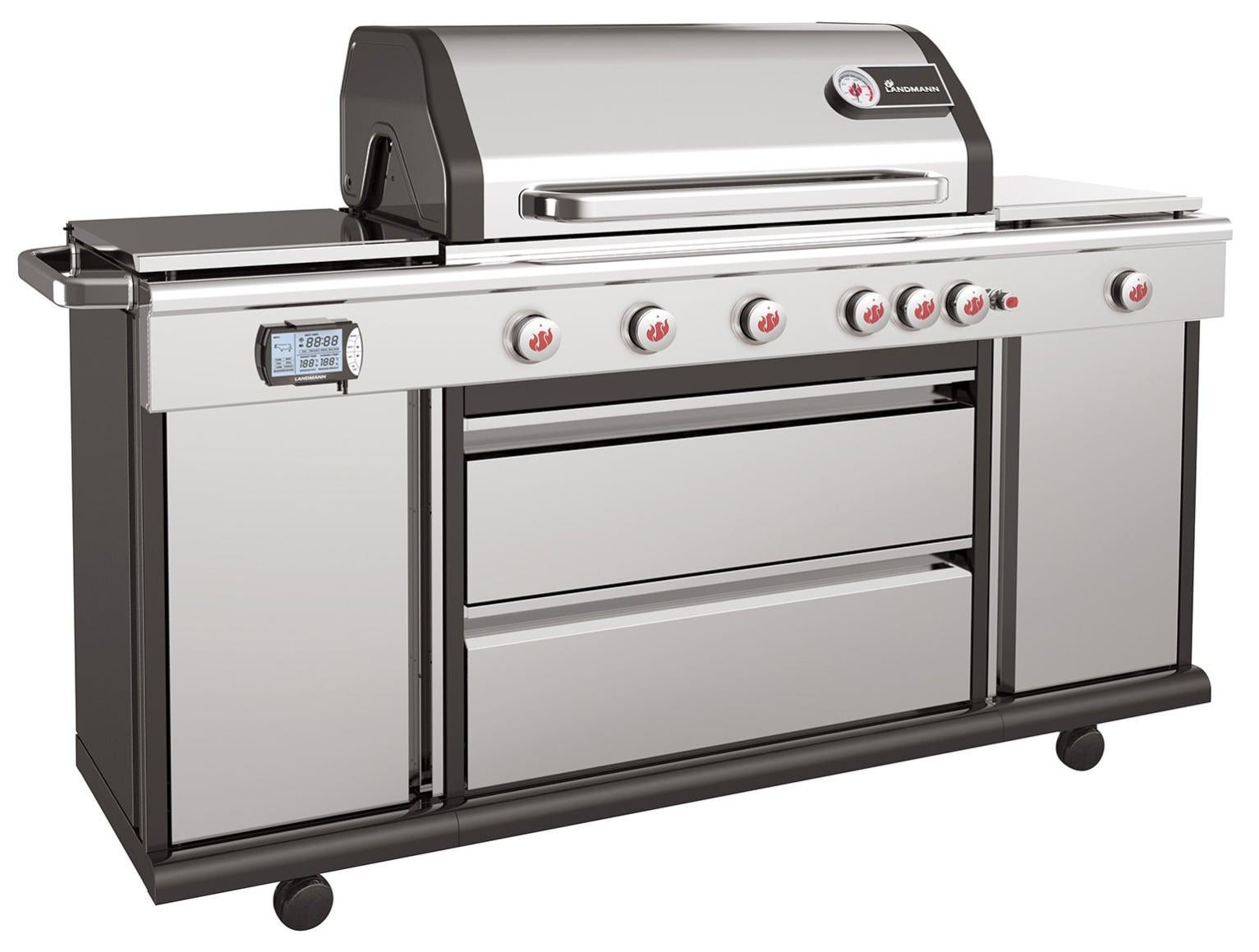 Barbecue Au Gaz Landmann Triton Maxx Inox Gris Leroy Merlin