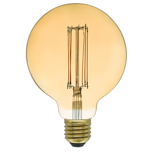 Ampoule Dorée Globe LED pour lampe à poser - G125 Filament simple Love -  5W E27 Décorative Vintage 2000K