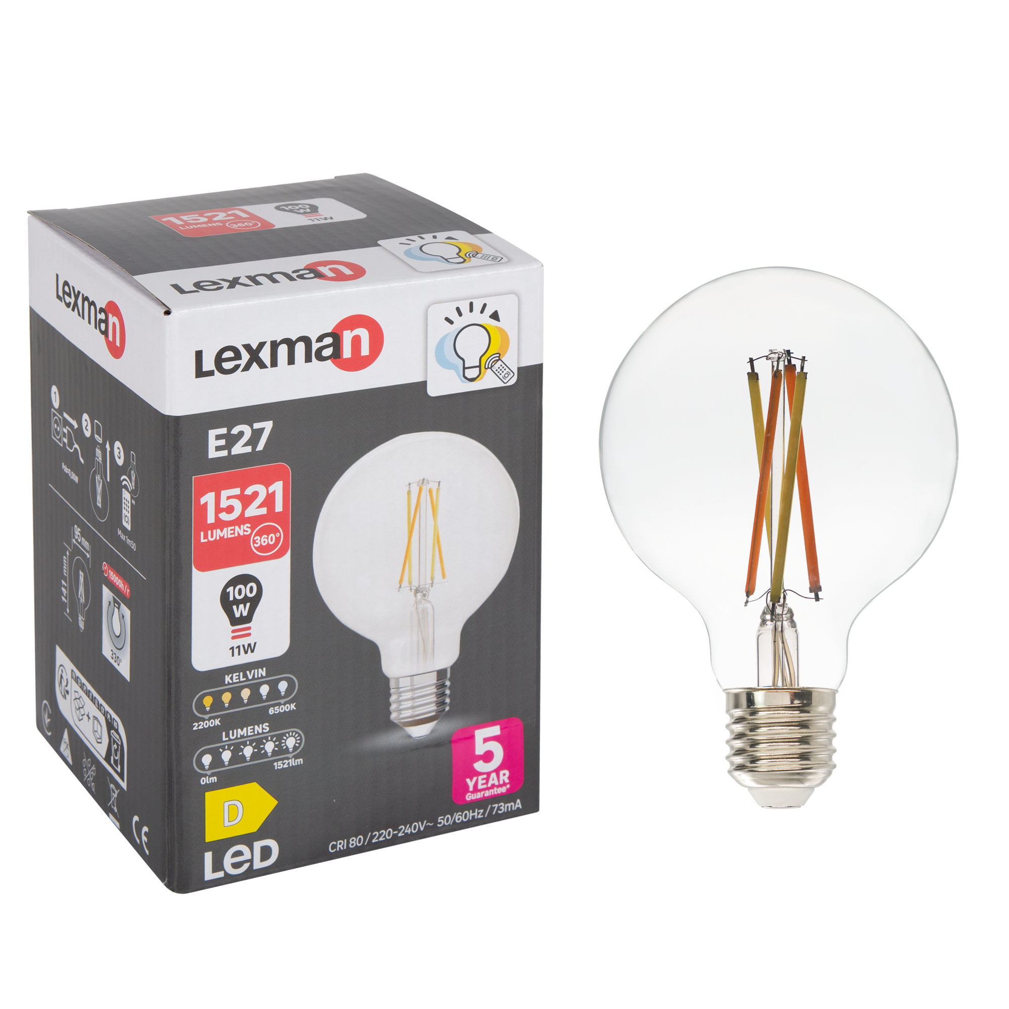 Ampoule Lexman Led E27 – Ampoule À Filament E27 – GUMRE