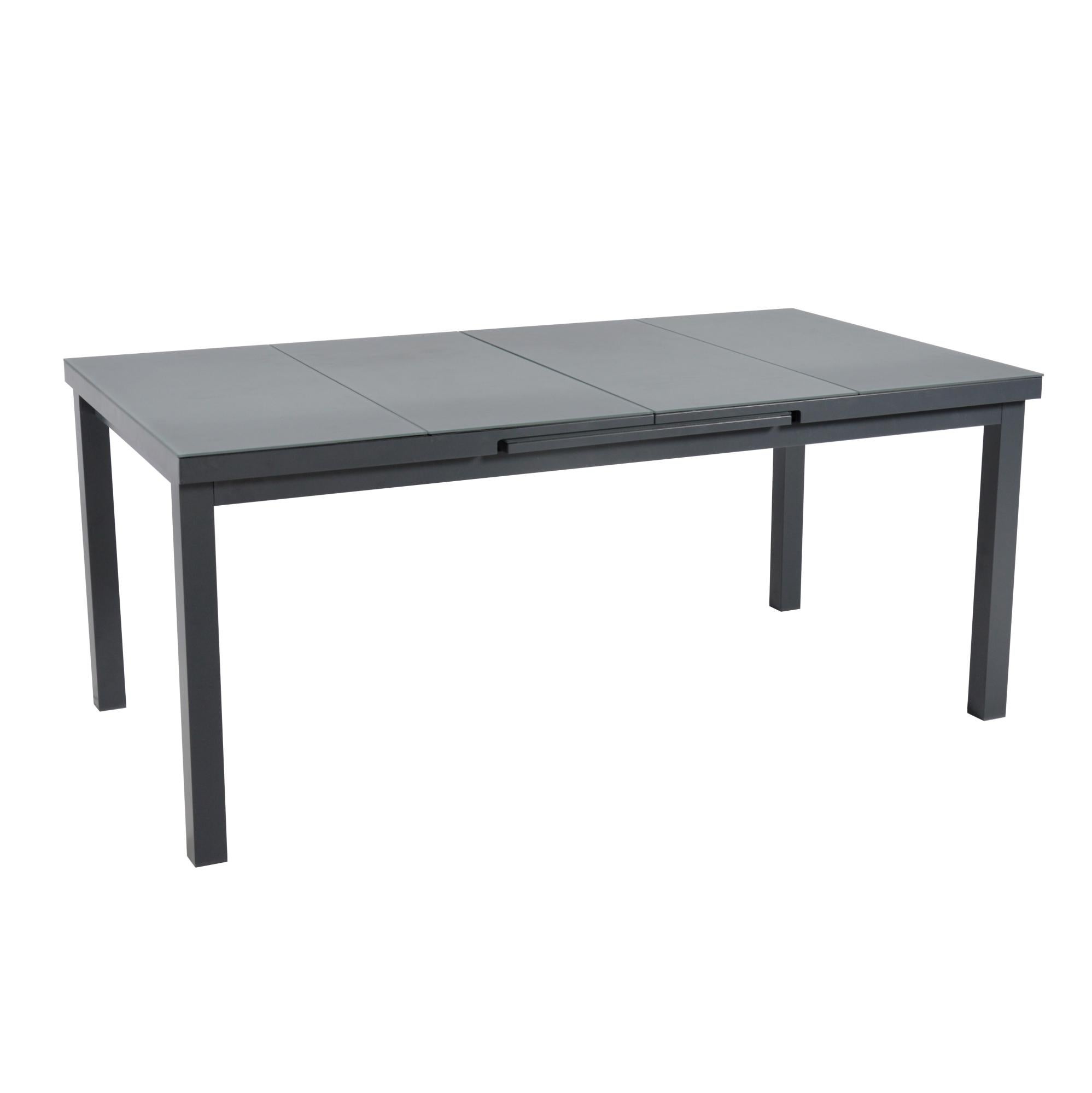 Table de jardin en aluminium Egea rectangulaire gris anthracite 4 à 8