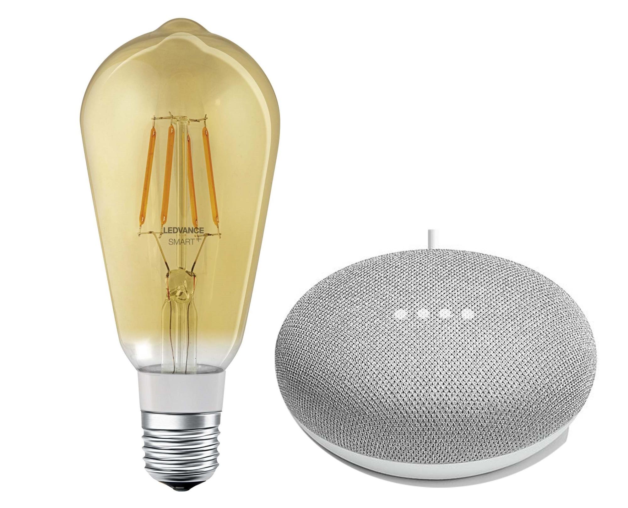 Ampoule connectée led à filament or edison E27 725Lm = 60W blanc chaud