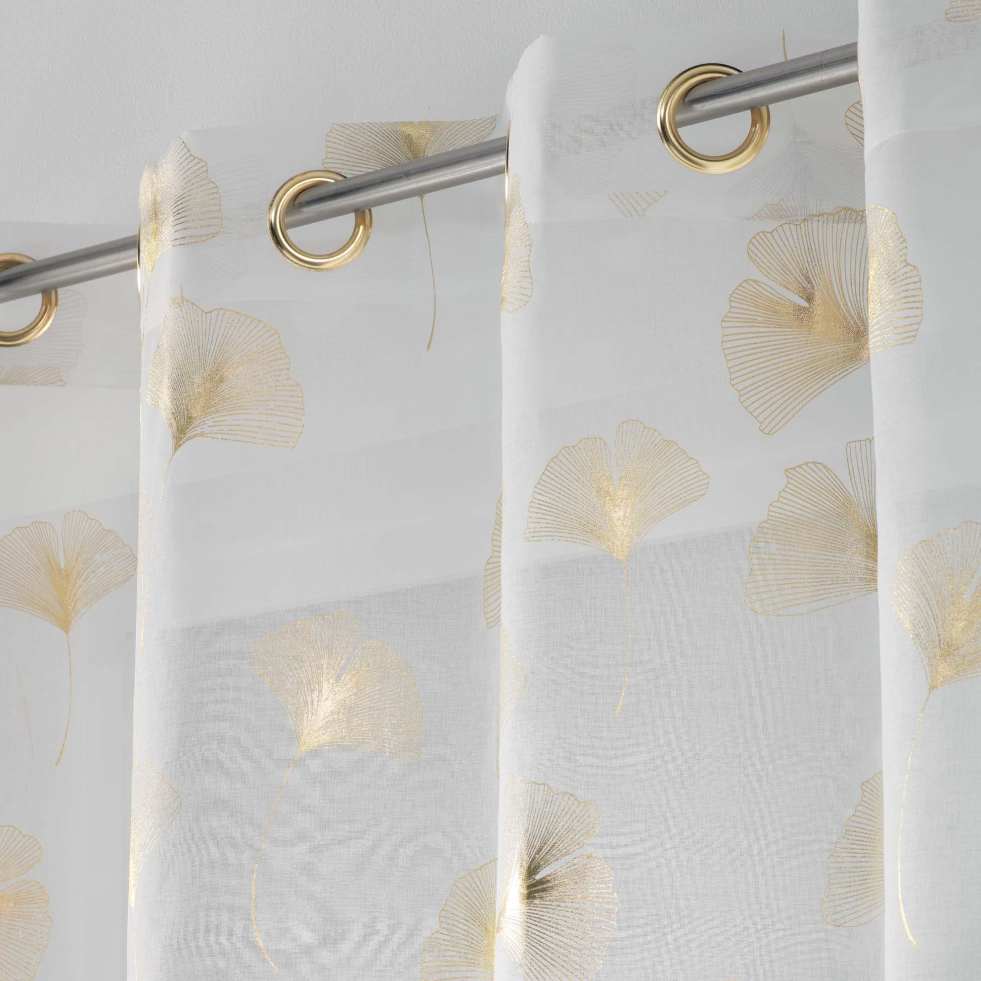 Voilage, Ginkgold multicolore l.140 x H.240 cm Leroy Merlin