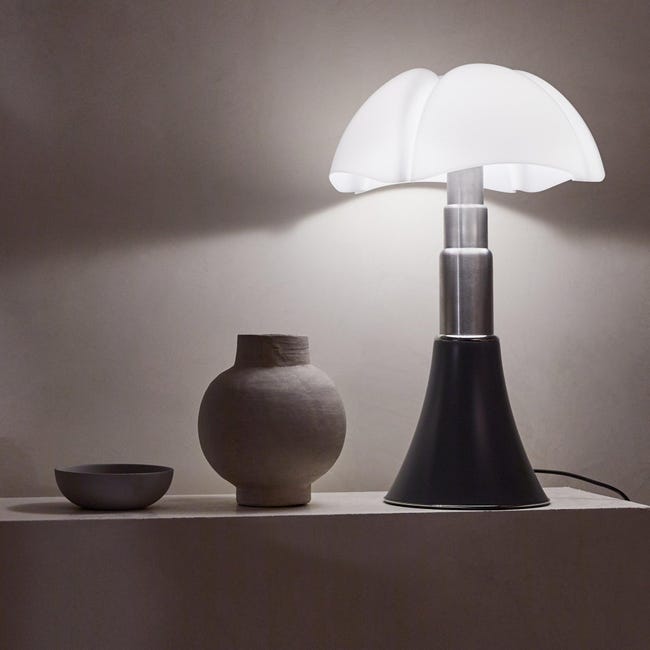 Lampe Pipistrello MARTINELLI LUCE gris graphite, LED, télescopique,  H.50-62cm