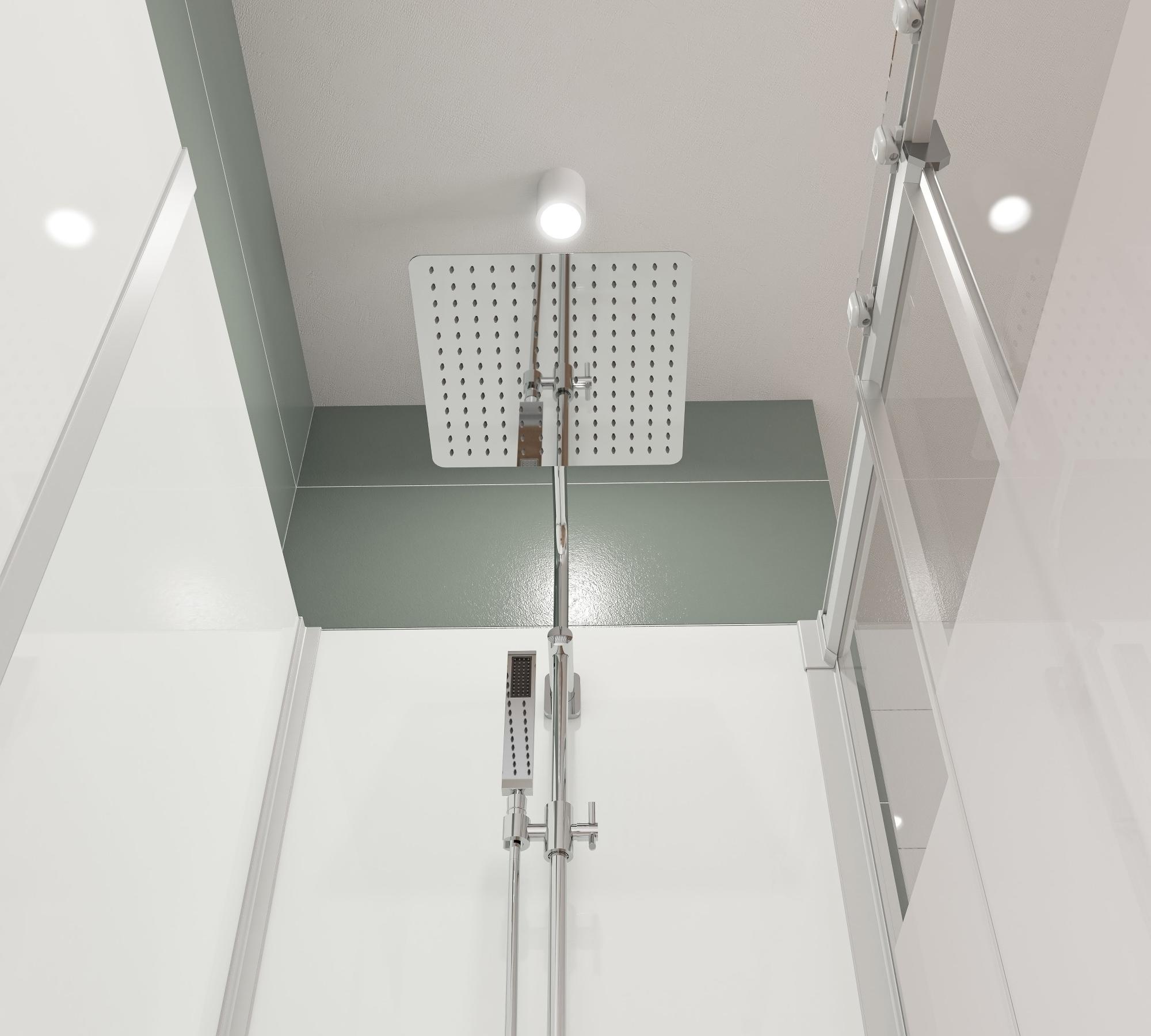 Cabine de douche panneau bas KINEDO L.140 x l.90 cm, Konfordouche