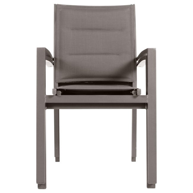 Fauteuil chaise / fauteuil HESPERIDE 149170 en aluminium marron