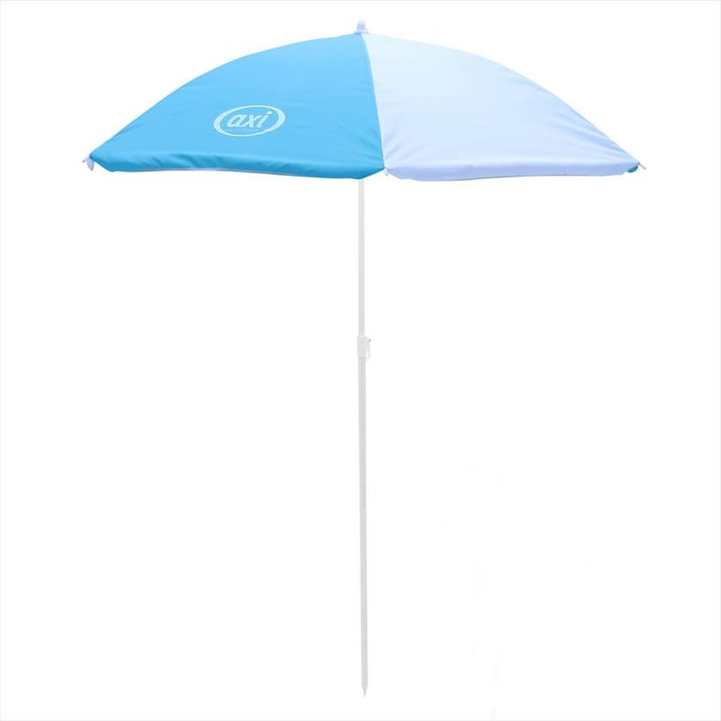 Table de picnic avec parasol AXI, brun/bleu H.48.7 cm