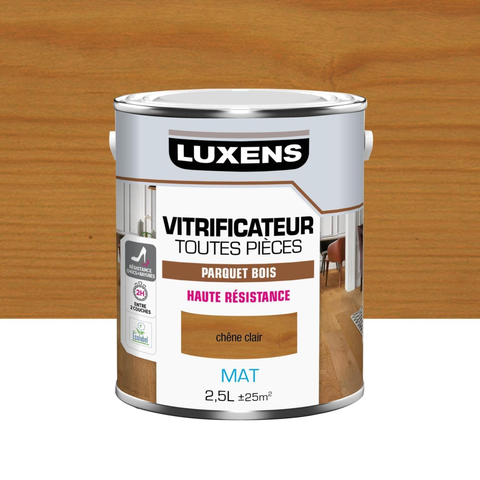 Vitrificateur parquet Haute résistance LUXENS, chêne clair mat 2.5 l