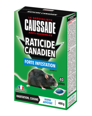 CAUSSADE CARSPT120B Raticide Canadien Forte Infestation Pate - 400