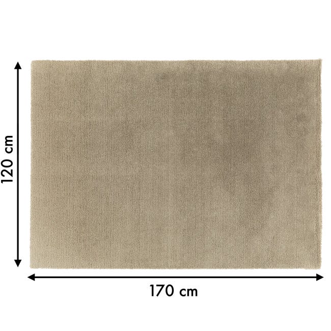 Tapis beige rectangulaire Tony, l.120 x L.170 cm
