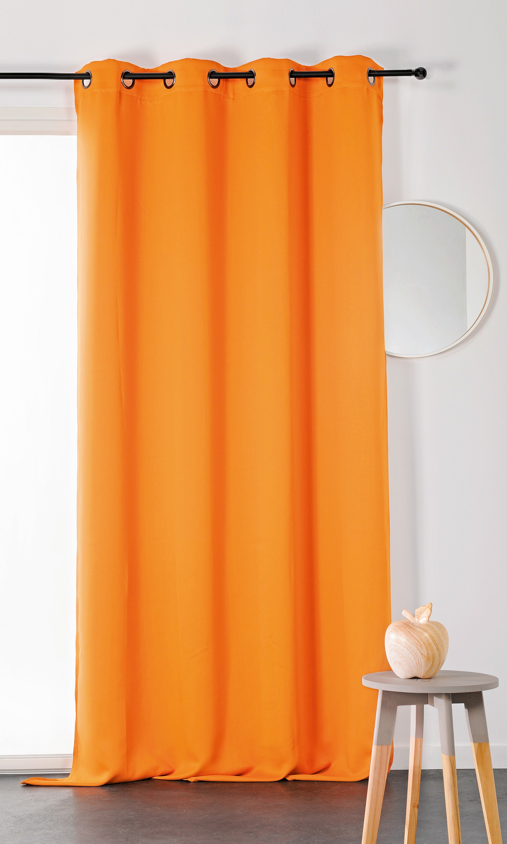 Rideau toile isolant thermique orange 140x260 cm