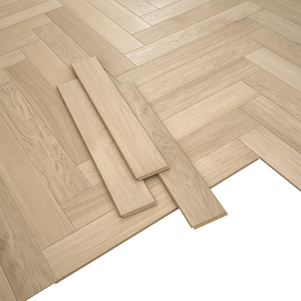 Parquet Chene Naturel Vitrifie Baton Rompu La Parqueterie By Alsapan Leroy Merlin