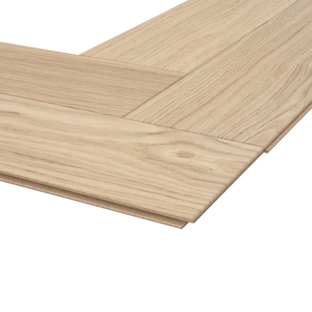 Parquet Chene Naturel Vitrifie Baton Rompu La Parqueterie By Alsapan Leroy Merlin