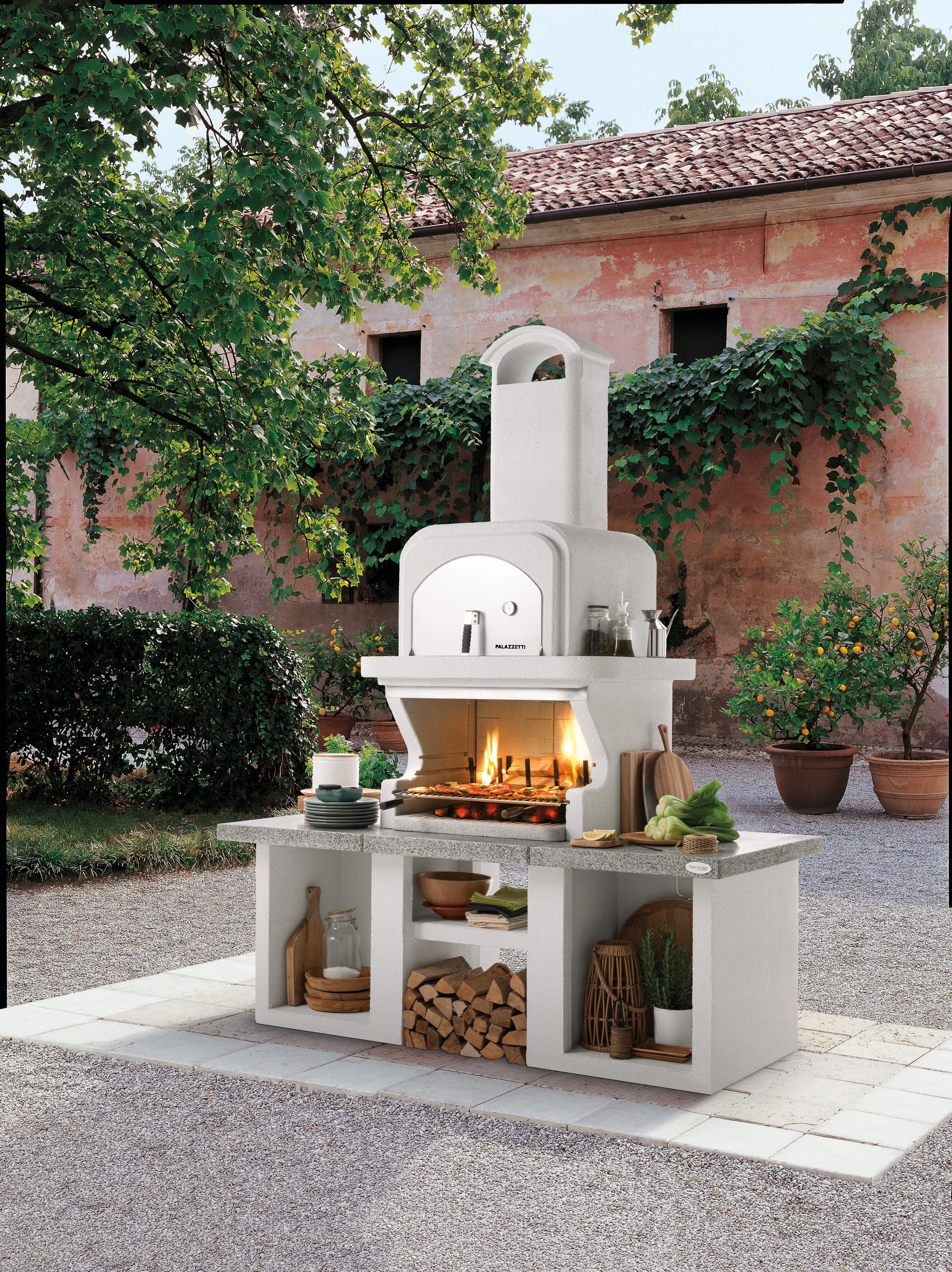 Barbecue fixe avec four inox Pamplona Easy Garden by Palazzetti