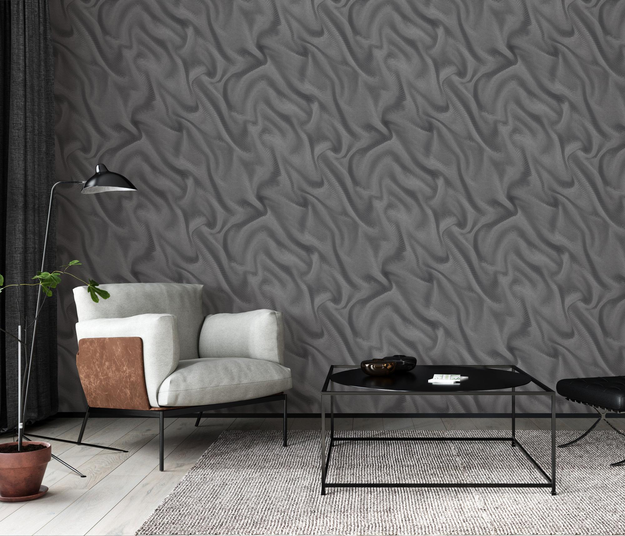 Papier peint intissé Elle decoration velours noir Leroy Merlin