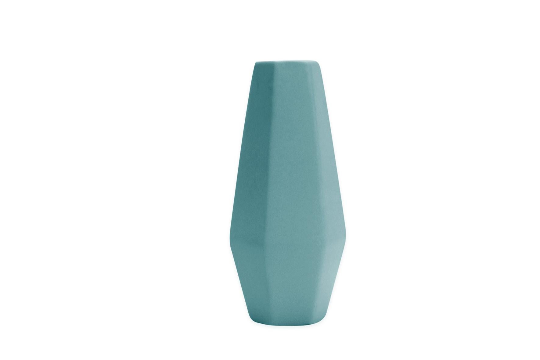 Vase céramique Hexagonale bleu H20cm Leroy Merlin