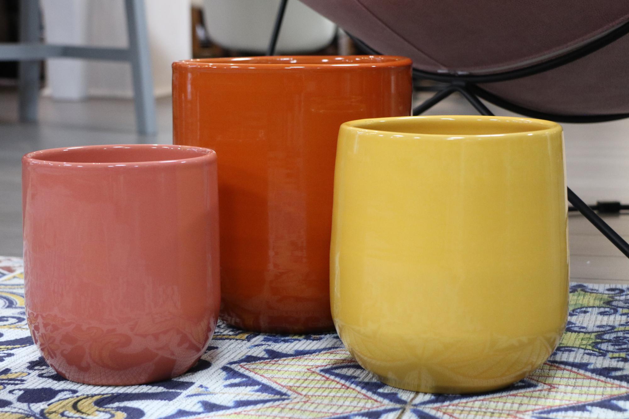 Pot De Fleur En Terre Cuite émaillée