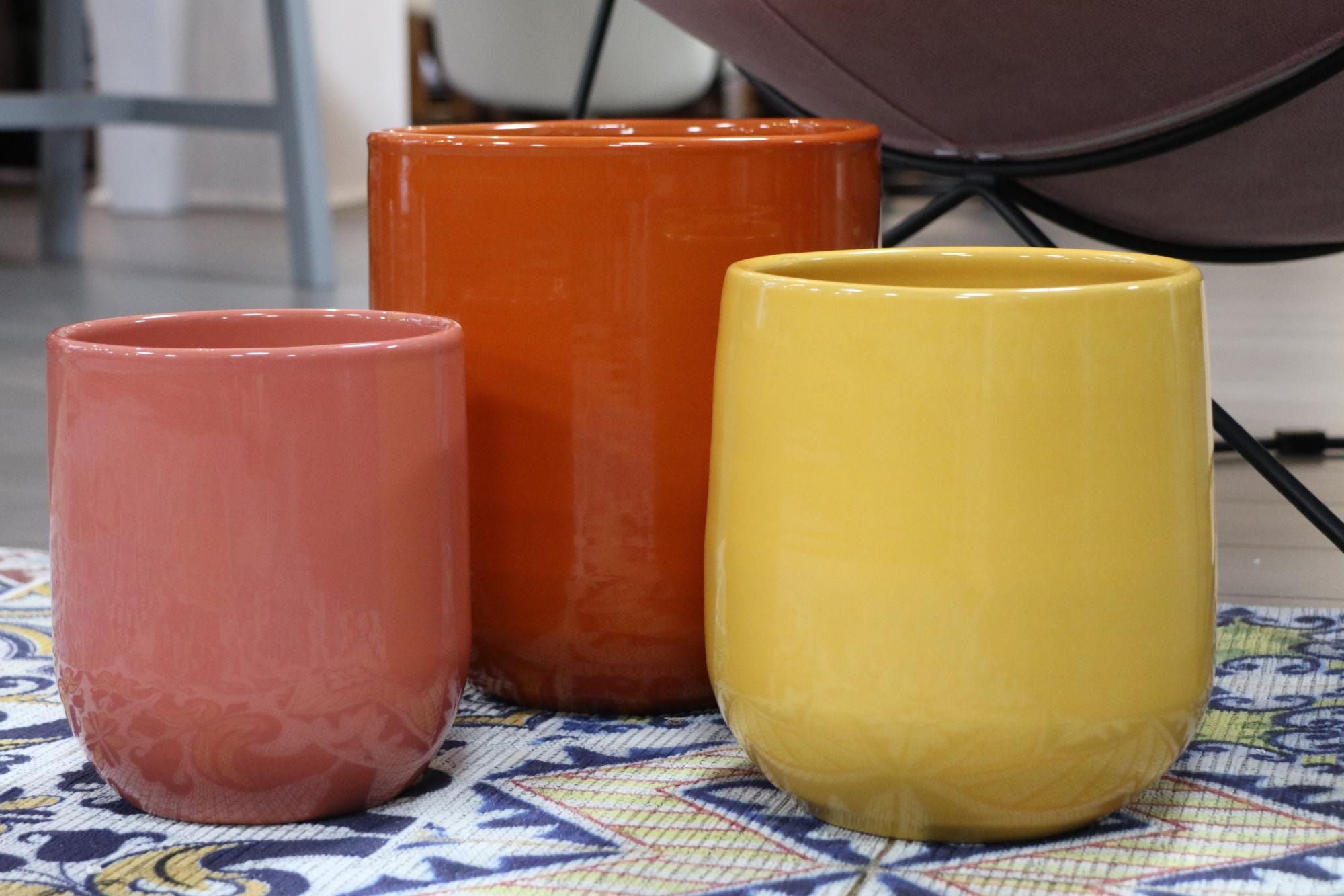 Pot De Fleur En Terre Cuite émaillée
