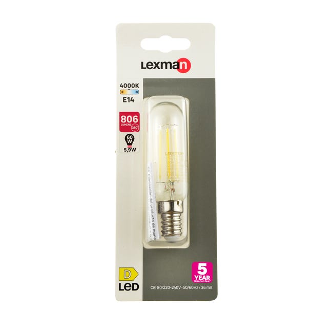 Ampoule led à filament pour hotte E14, 806Lm = 60W, blanc neutre