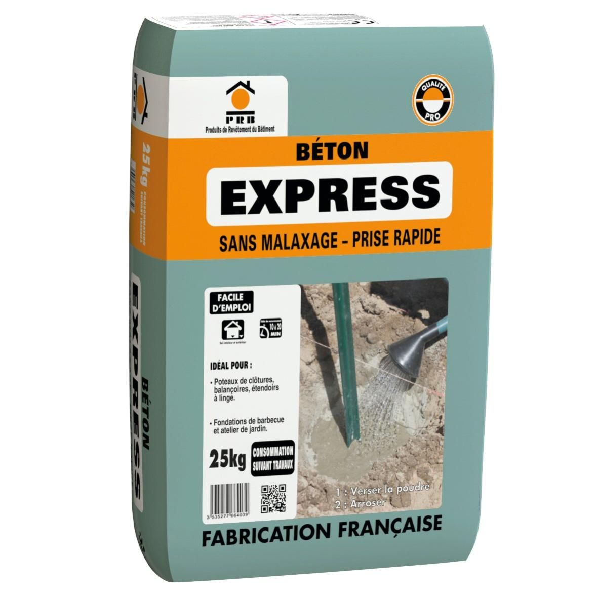 B ton prise rapide gris PRB 25 kg
