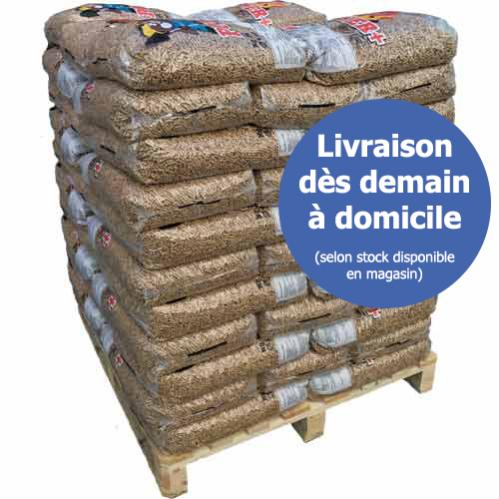 ◙ Sac vendu à la palette SUD GRANULÉS de 15 kg de Granulés de Bois DIN + EN  PLUS A1 - Sud Bois : Terrasse, Bois Direct Scierie