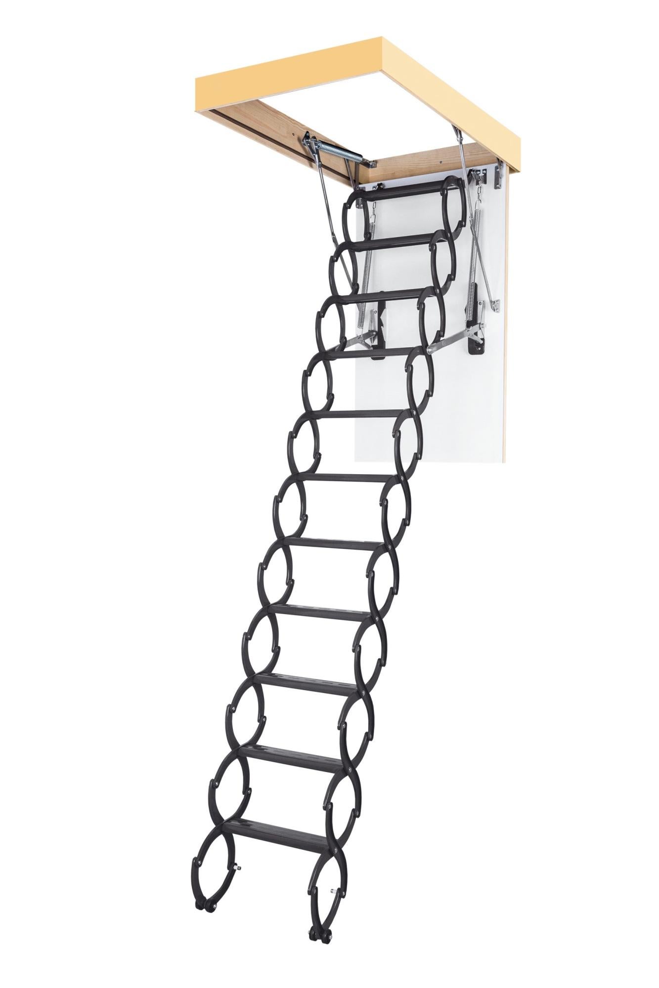 Escalier escamotable droit structure et marches aluminium BURGER