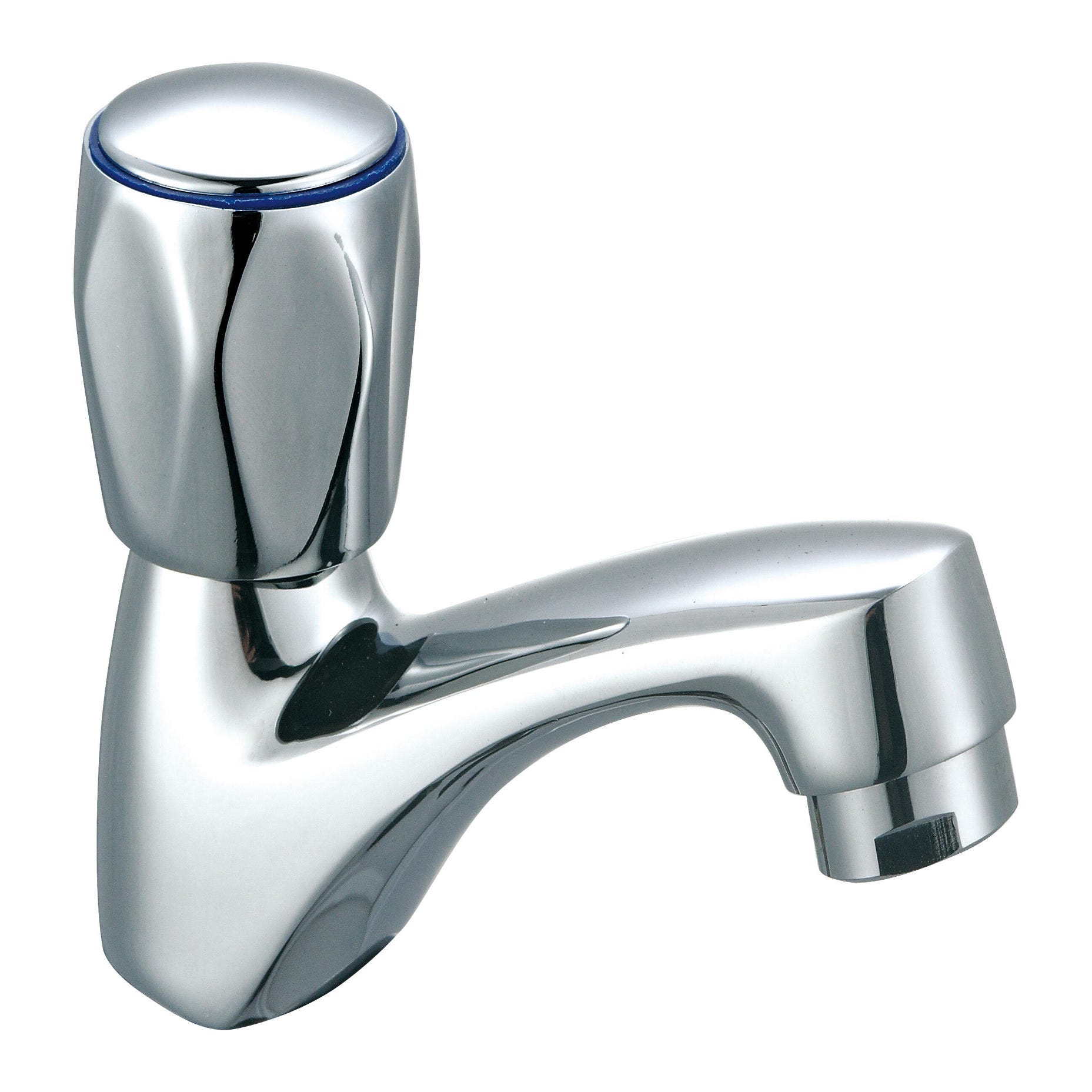 Cilindro push robinet lave mains chrome eau froide - Conforama