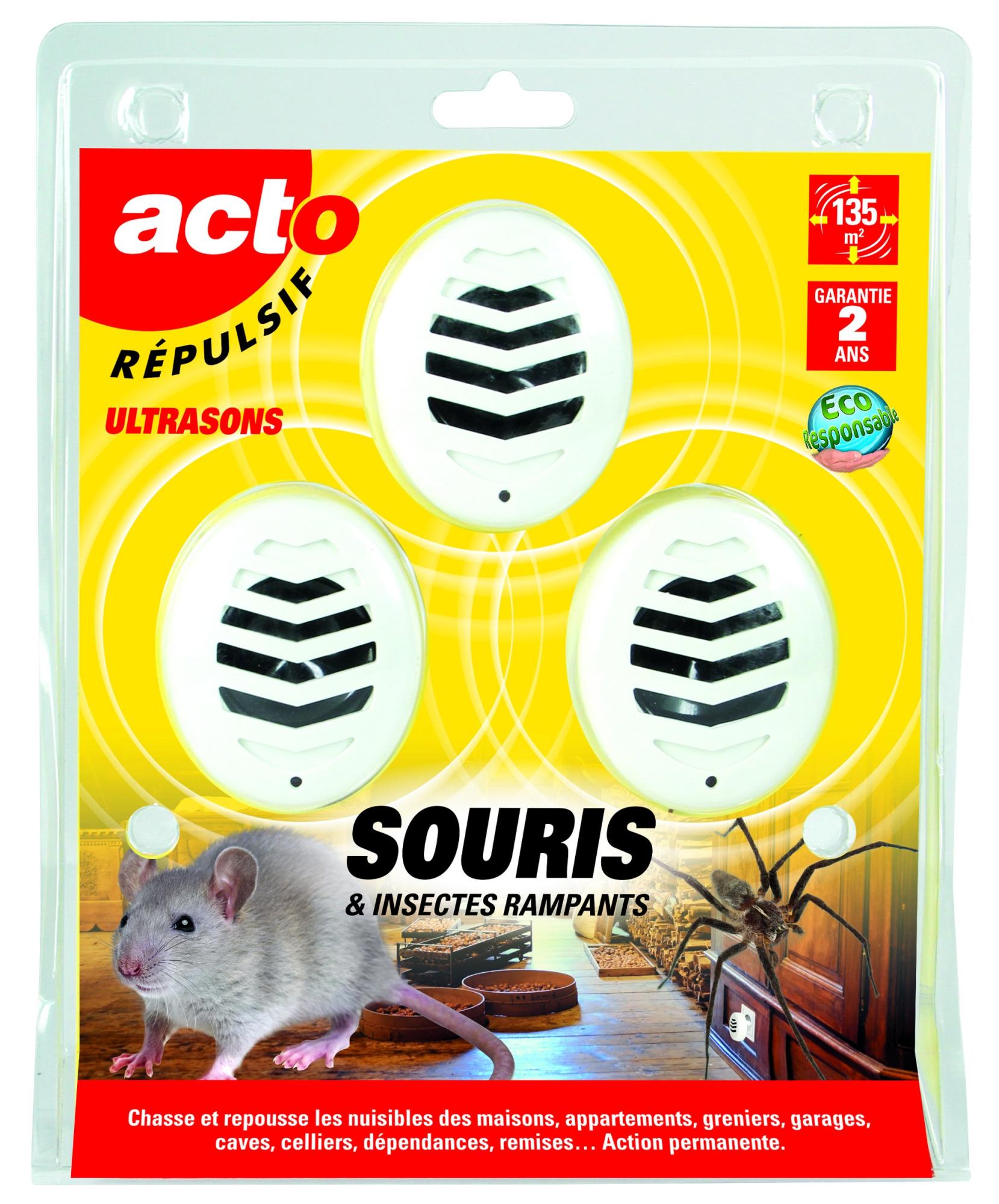 Lot de 4 Appareil Répulsif Ultrasonique - Anti insectes et souris