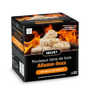 Les produits   Allumage, bois de chauffage, granulés - Cubes  allume-feu bois compressé (x32)