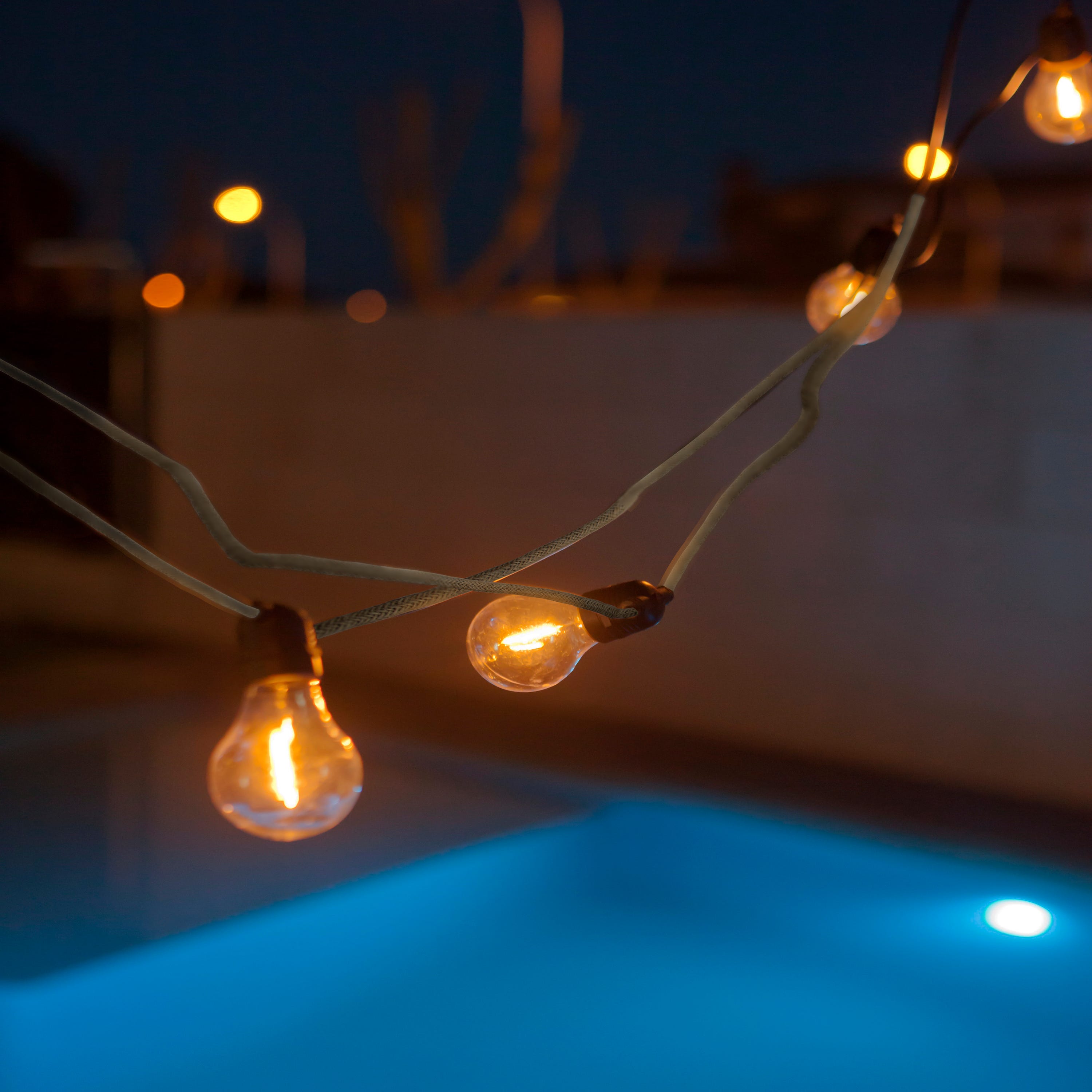 Guirlande solaire d'extérieur avec 15 ampoules à suspendre - 15