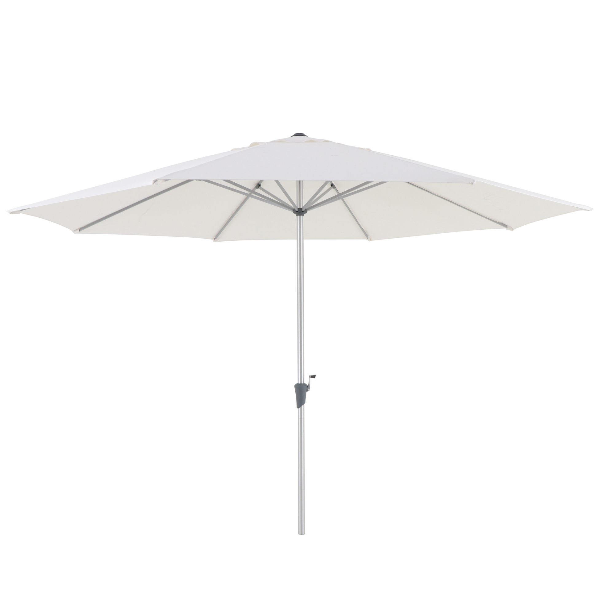 Parasol droit NATERIAL Aura blanc octogonal, L.394 x l.285 cm Leroy