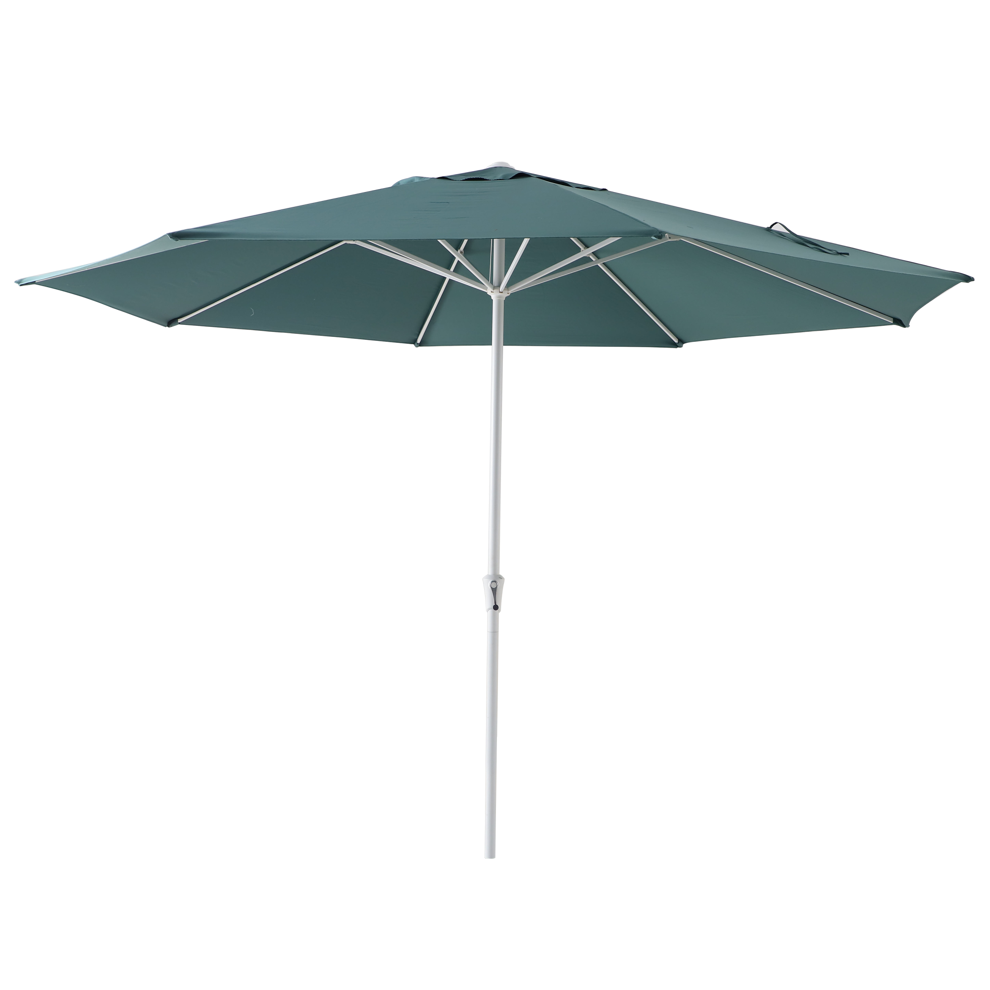 Parasol droit NATERIAL Aura vert foncé octogonal, L.394 x l.394 cm ...