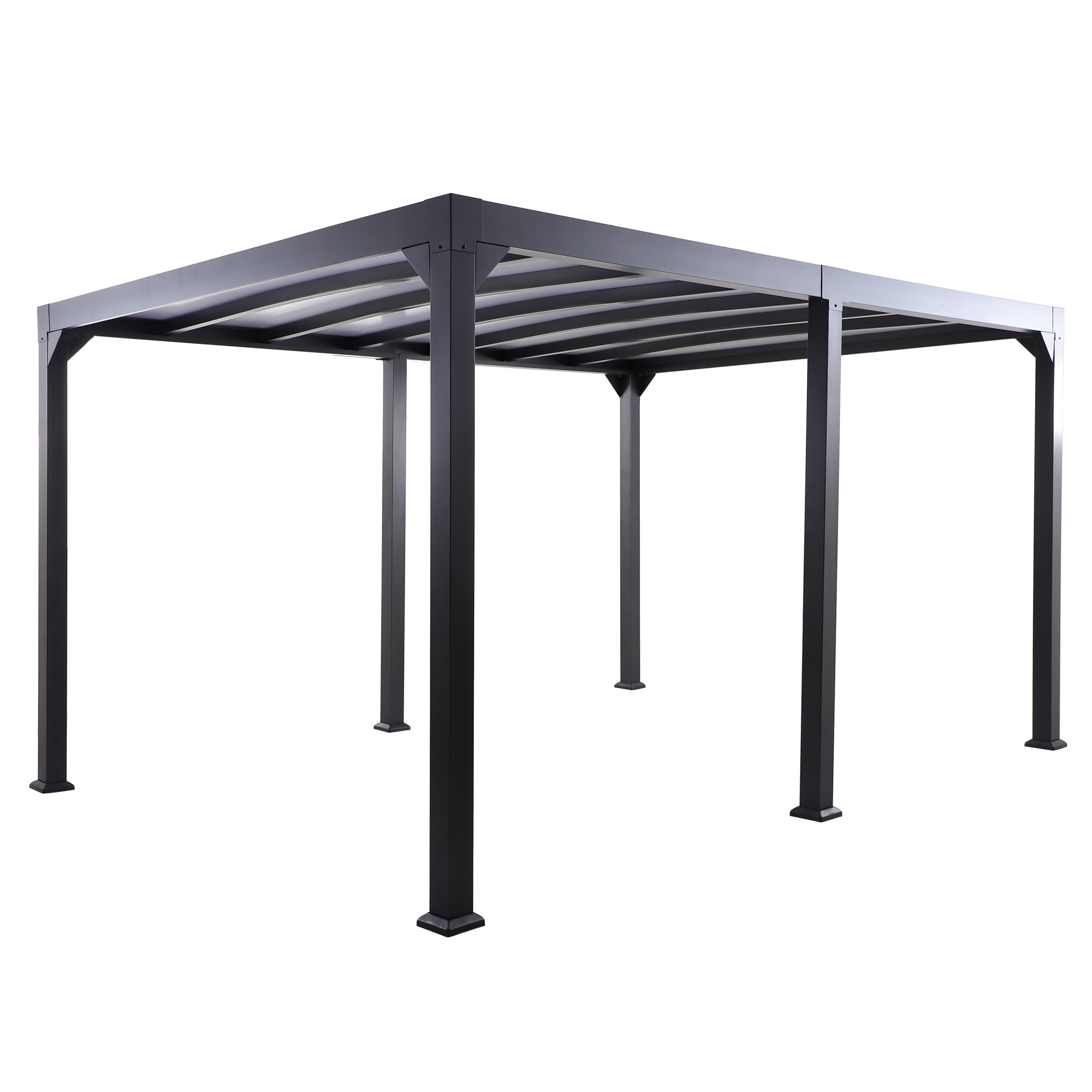 Pergola autoportante NATERIAL Borea aluminium gris, 11.14 m² Leroy Merlin