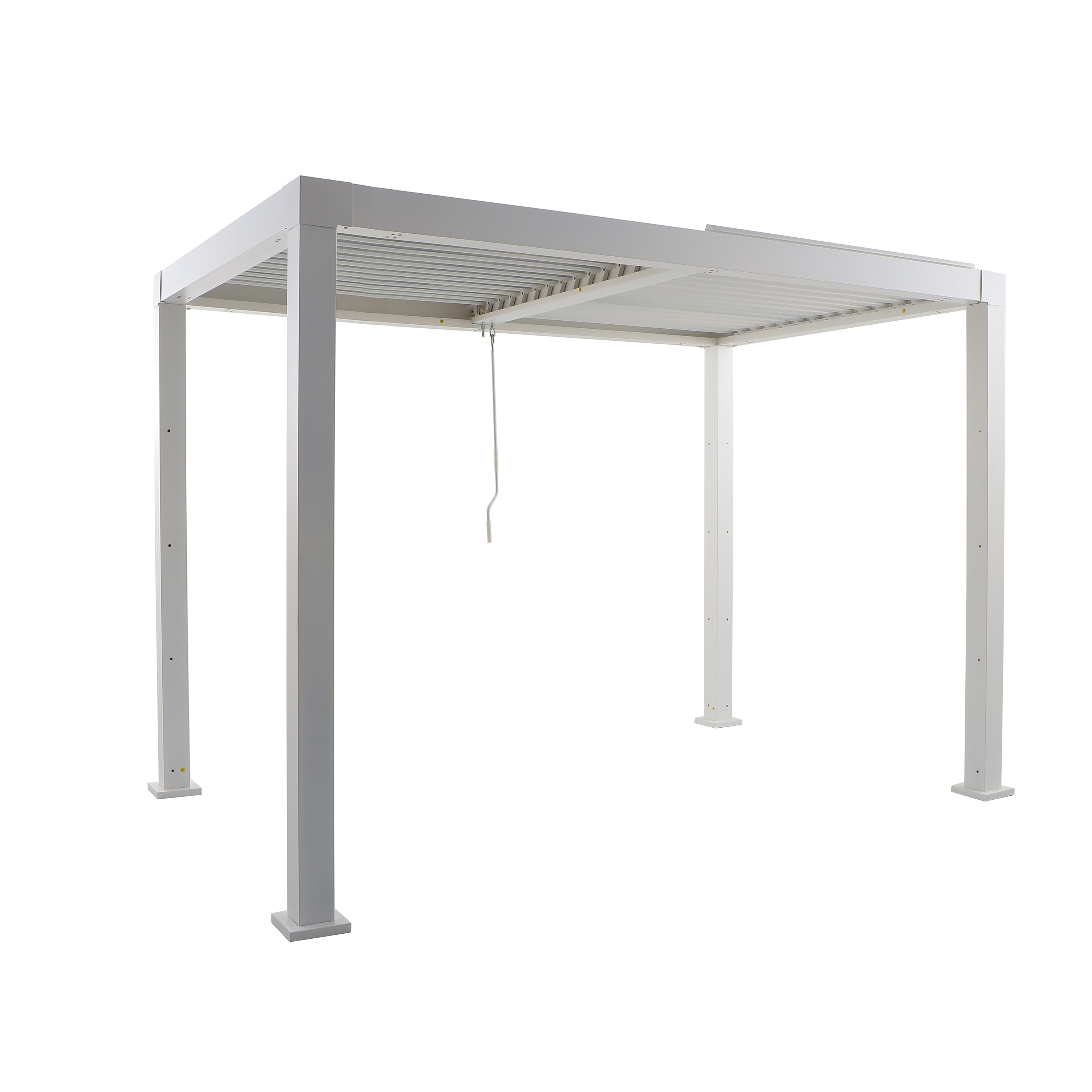 Pergola Bioclimatique Autoportante Naterial Clima Aluminium Blanc