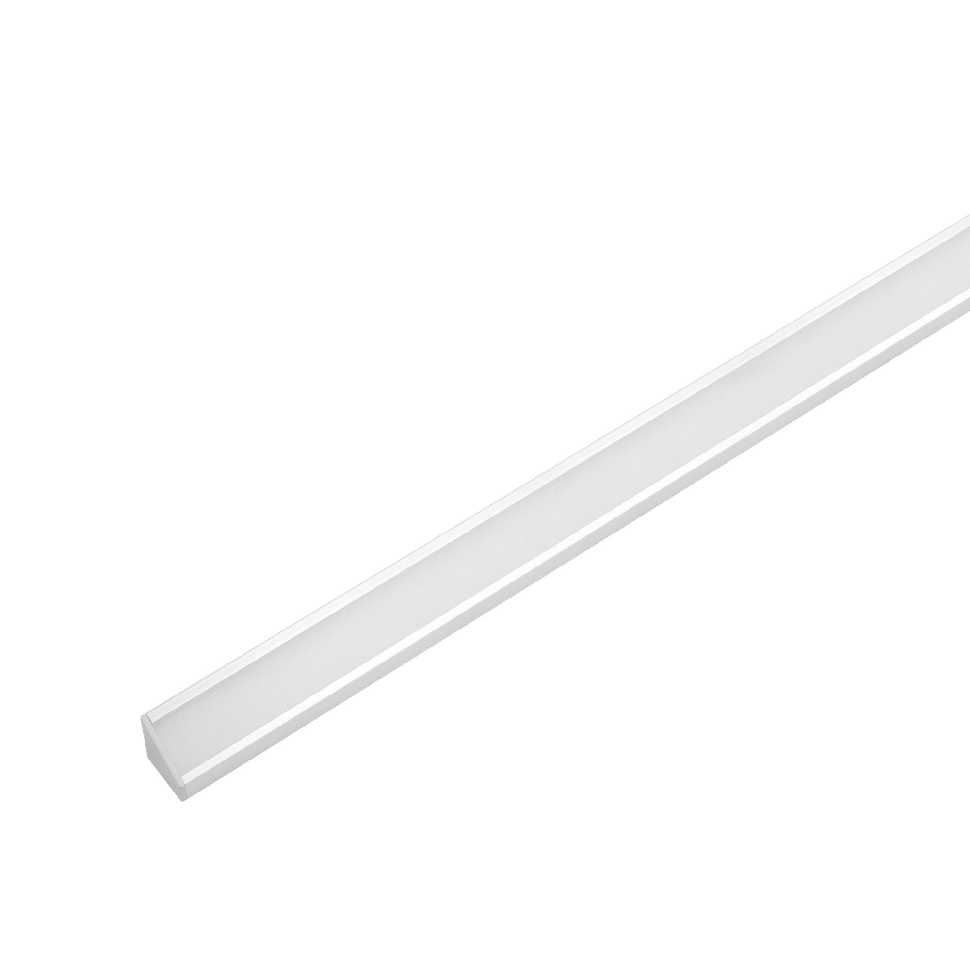Profilé d'angle pour ruban LED, L. 1m, aluminium INSPIRE