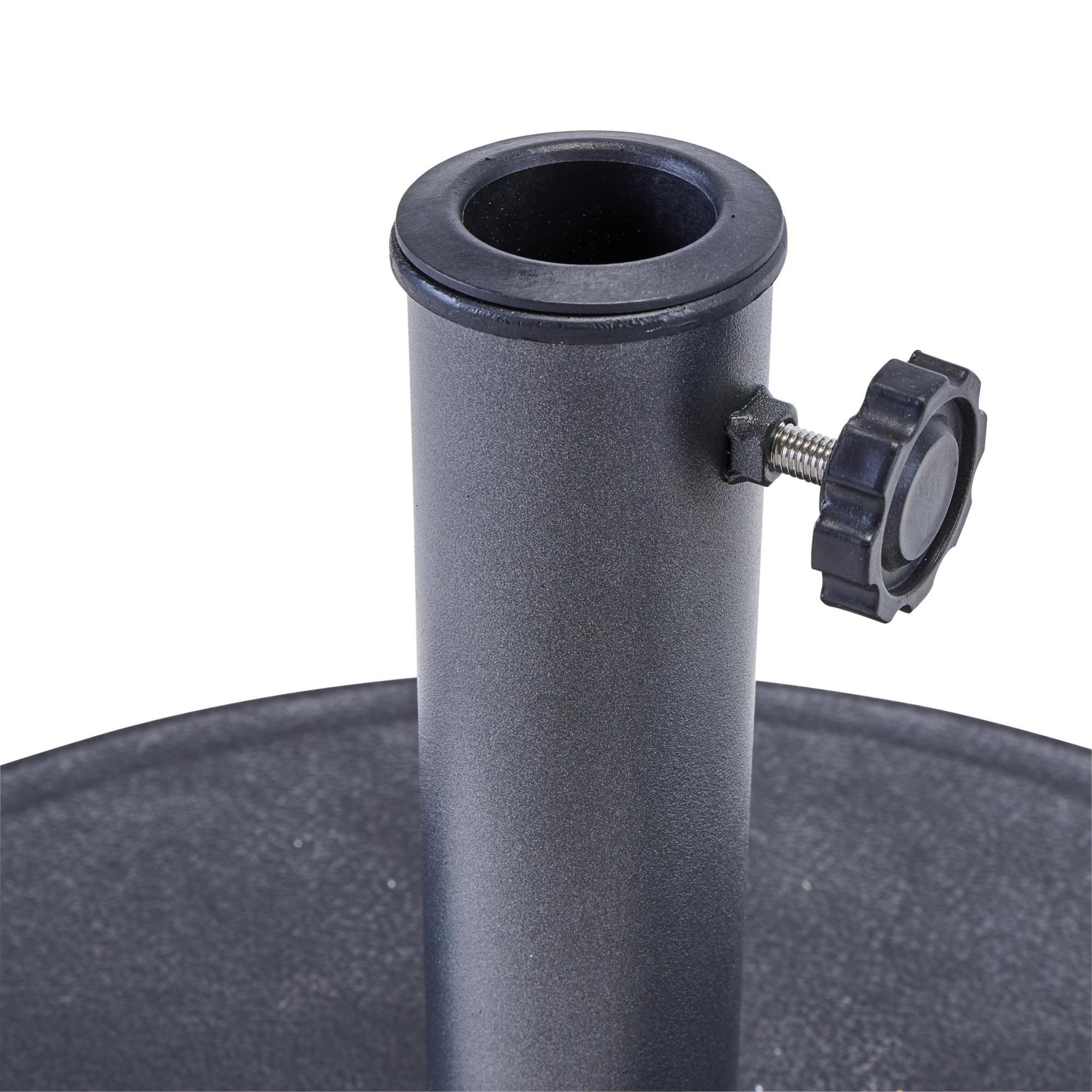 Lot De 2 Supports De Parasol En Métal - Pour Parasols De 20 à 35 Mm De Diamètre - Fixation Solide Pour Jardin, Terrasse, Balcon