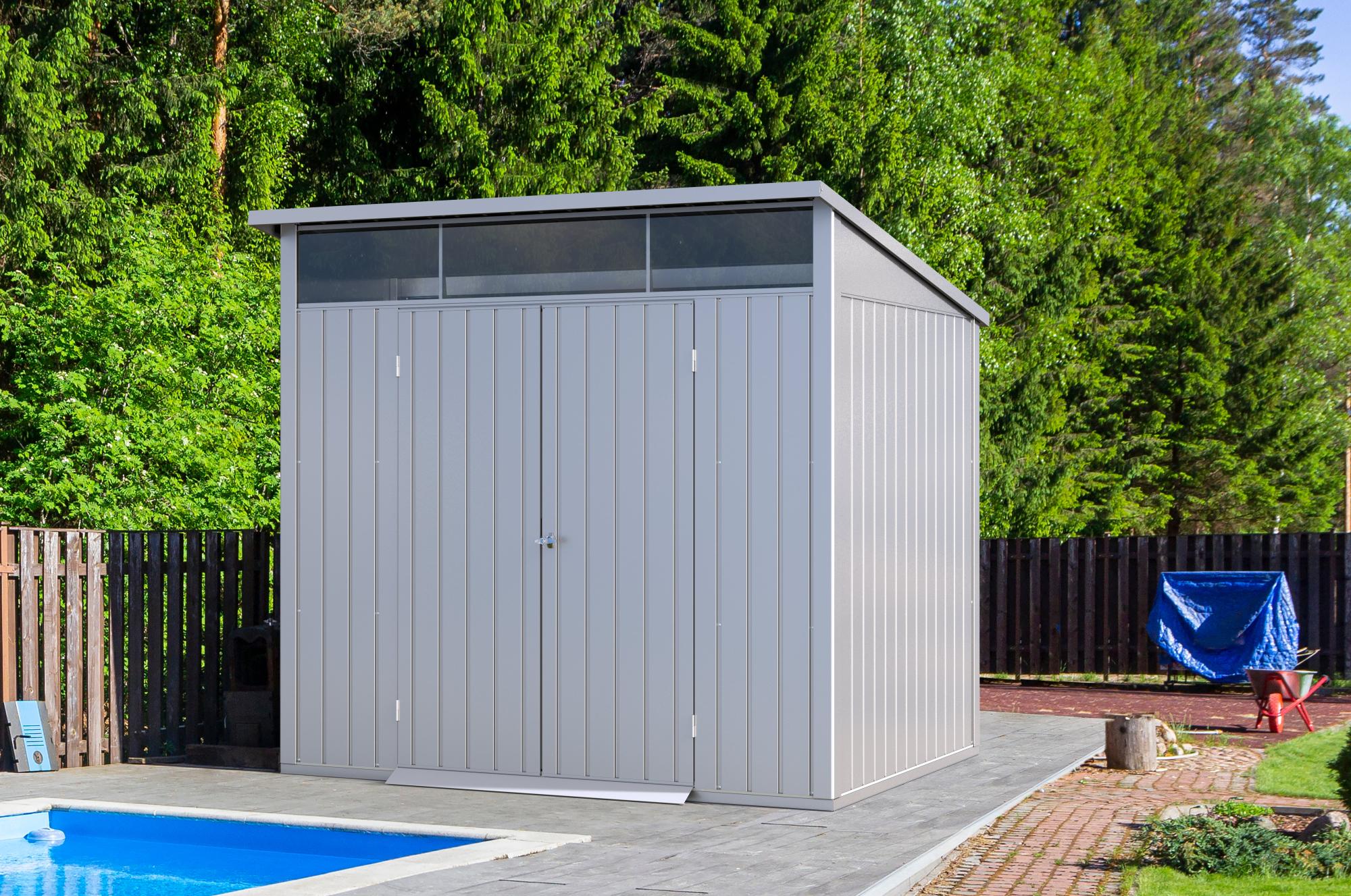 Abri de jardin métal DURAMAX Modern86 Ep.0.5 mm, 5.2 m² | Leroy Merlin