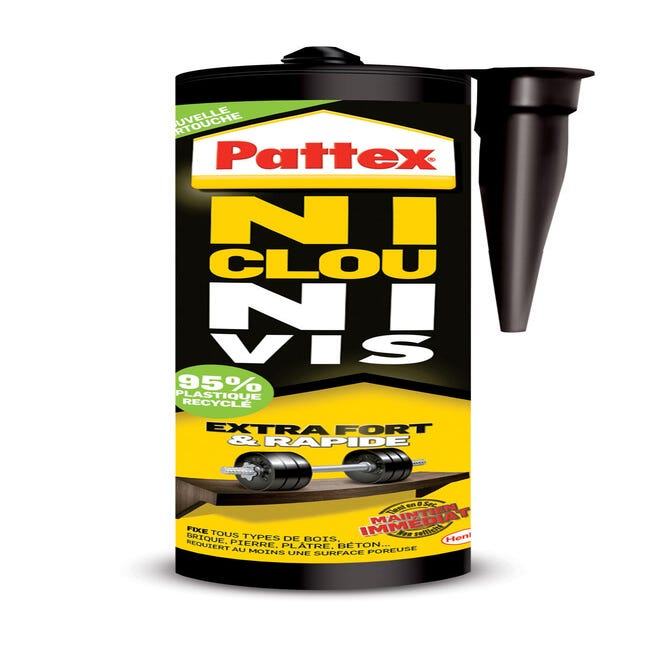 Colle Ni clou Ni vis Extra Fort & Rapide, 52 g - Pattex