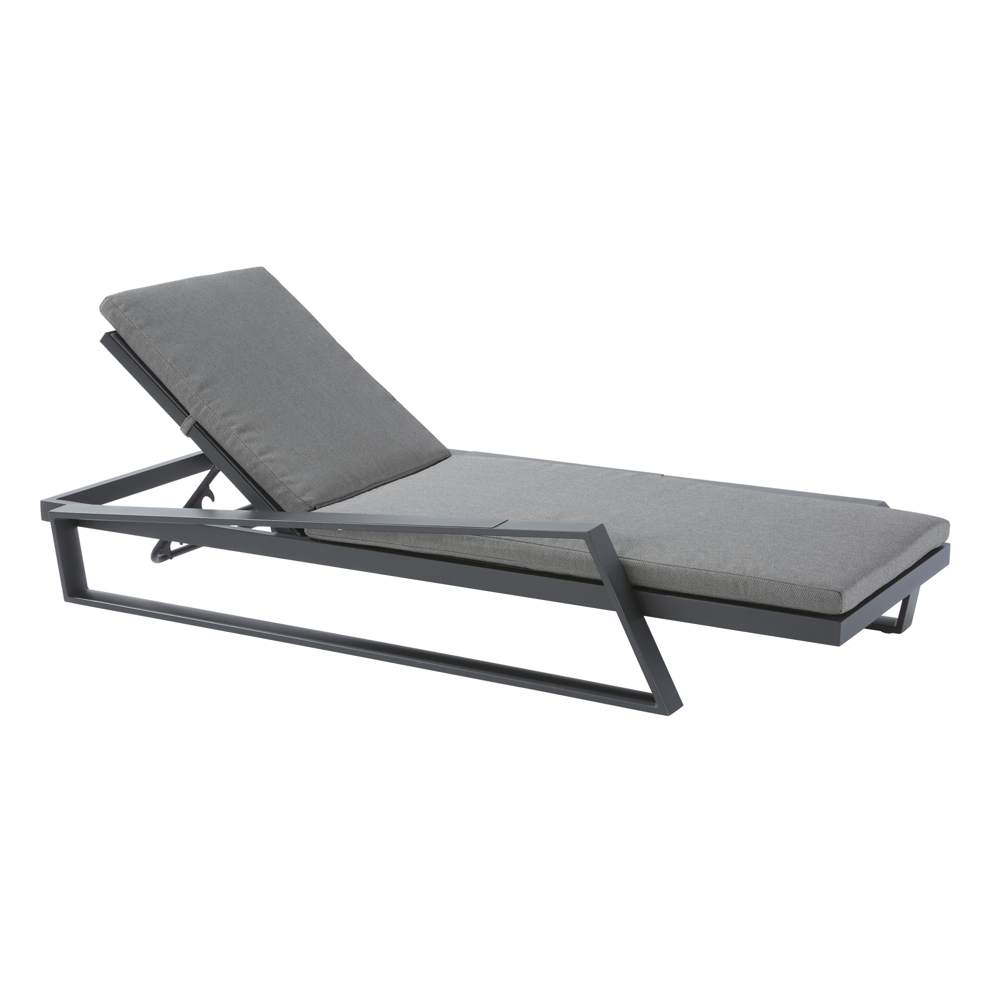 Bain de soleil en aluminium NATERIAL Axion gris / argent Leroy Merlin