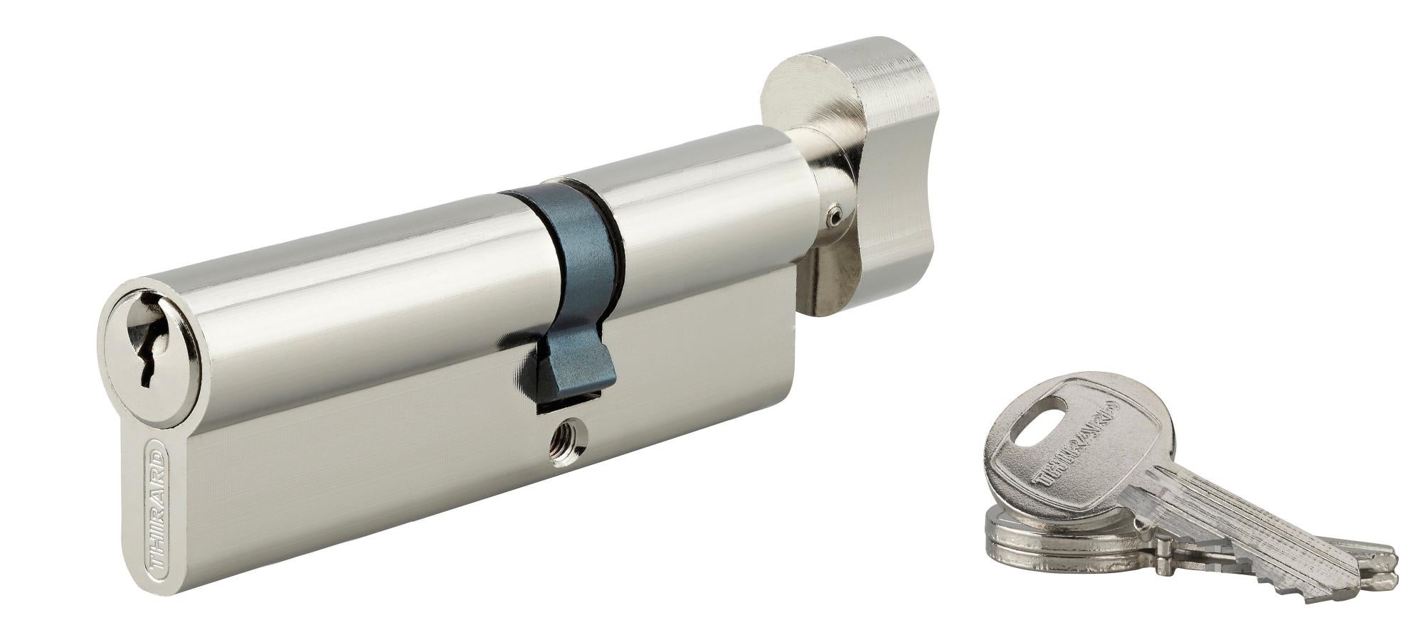 Cylindre De Porte CISA Expert 10 30x70 - 5 Clés Réversibles Incluses, Finition Argent