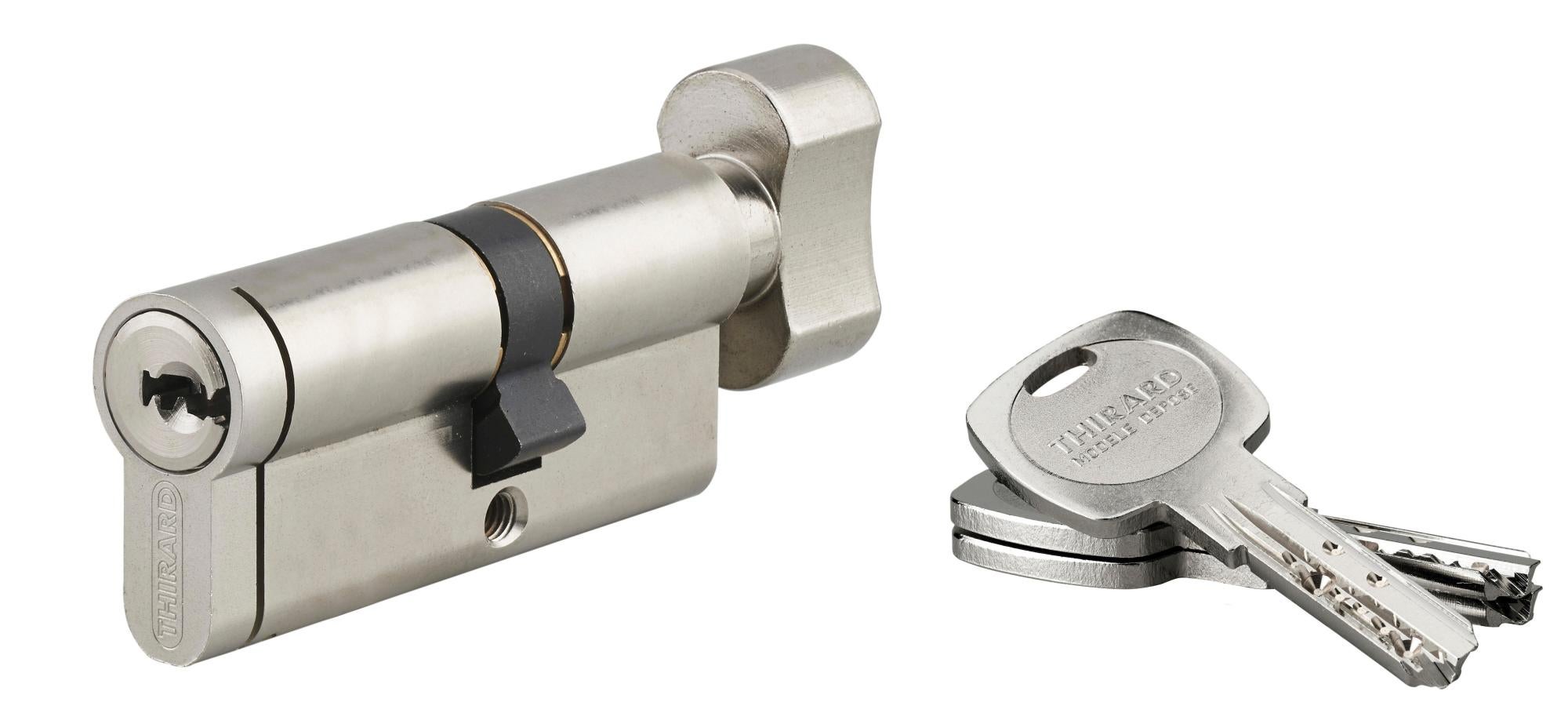 Cylindre De Serrure Apecs - 45-55 Mm - Pour Serrure De Porte D'Entrée